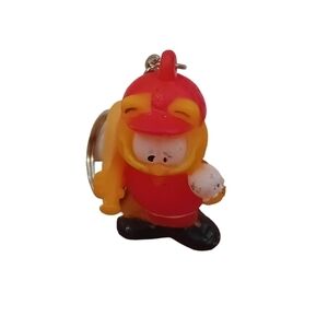 Vintage Gao Nanbei Garfield Fat Cat Tiny Keychain Squishy Baseball Player Sports